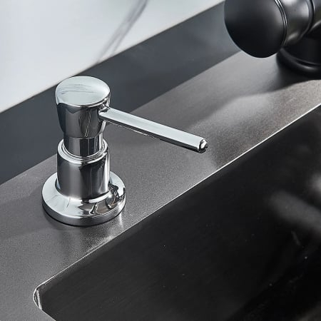 Accesorii baie - Dozator sapun lichid, crom, incastrat in blat