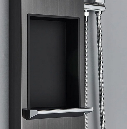 Panel Dus, negru-crom, 3 functii de curgere a apei [1]