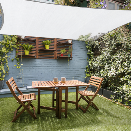 Gradina - Prelată de umbră dreptunghiulară 3x6 m HDPE albă cu protecție UV