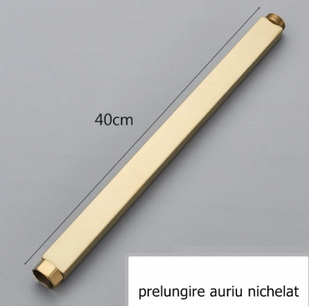 Accesorii baie - Prelungire coloana de dus auriu nichelat