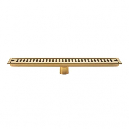Accesorii baie - Rigola pardoseala, auriu lucios, 60 X 10cm, iesiere pe 40 mm, antimiros