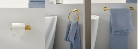 Accesorii baie - Set accesorii aurii