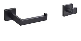 Accesorii baie - Set doua accesorii, negru mat