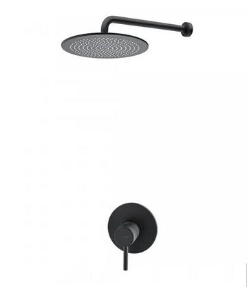 Sisteme de Dus Incastrate - Sistem de dus incastrat cu para rotunda 25 cm , negru mat