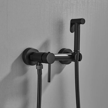 Accesorii baie - Sistem tip dus igineic, negru mat