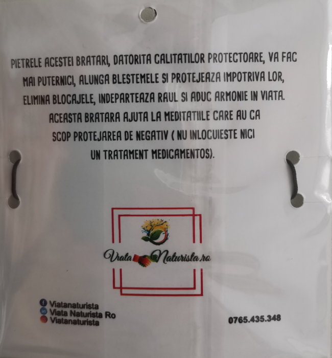 Bratara PROTECTIE  cu pietre semipretioase, lucrata manual [2]