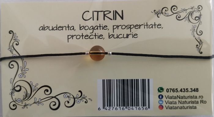 Bratara 1 piatra CITRIN, lucrata manual [1]