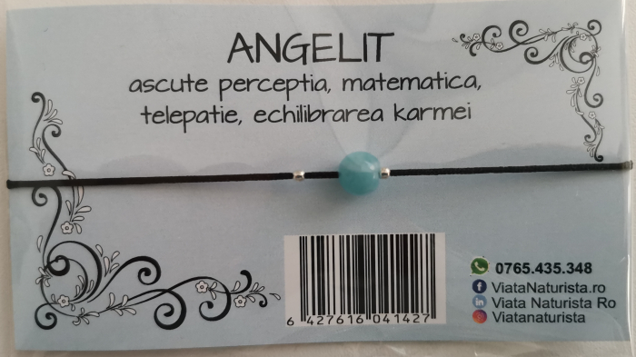 Bratara 1 piatra ANGELIT, lucrata manual [1]