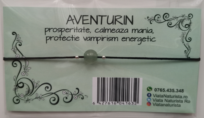 Bratara 1 piatra AVENTURIN, lucrata manual [1]