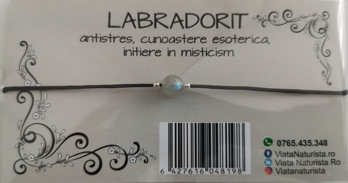 Bratara 1 piatra LABRADORIT, lucrata manual [1]