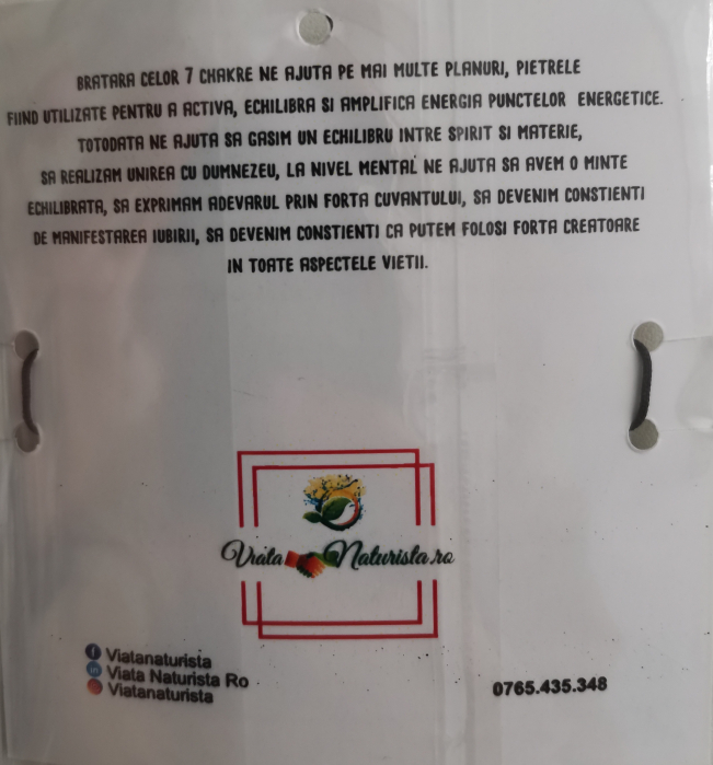 Bratara 7 chakre cu pietre semipretioase, lucrata manual [2]