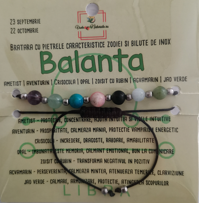 Bratara balanta cu pietre semipretioase, lucrata manual [1]