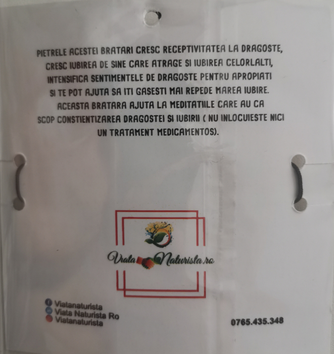 Bratara dragoste cu pietre semipretioase, lucrata manual [2]