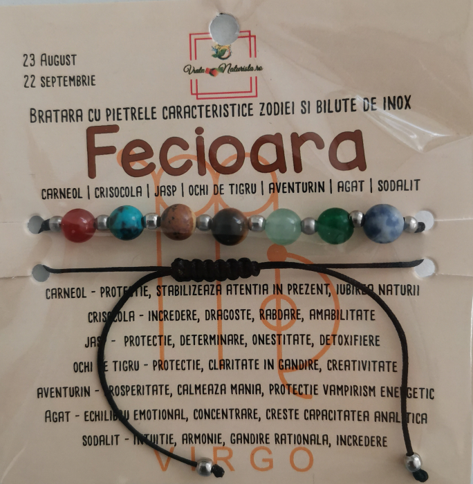 Bratara fecioara cu pietre semipretioase, lucrata manual [1]