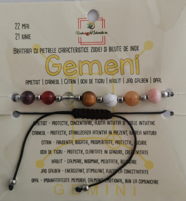 Bratara gemeni cu pietre semipretioase, lucrata manual [1]