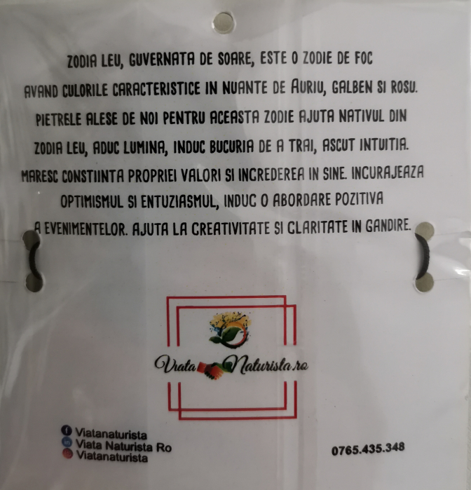 Bratara leu cu pietre semipretioase, lucrata manual [2]