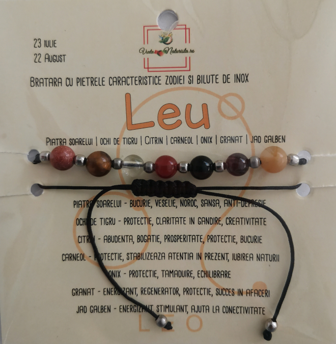 Bratara leu cu pietre semipretioase, lucrata manual [1]