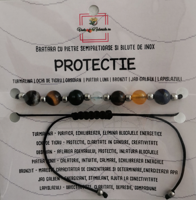 Bratara PROTECTIE  cu pietre semipretioase, lucrata manual [1]