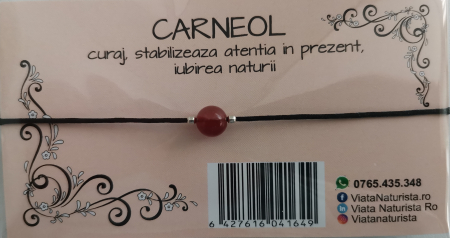 Bratari 1 piatra - Bratara 1 piatra CARNEOL, lucrata manual