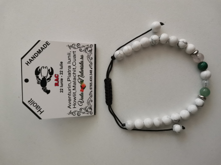 Bratari zodii cu HAOLIT - Bratara HAOLIT rac, lucrata manual