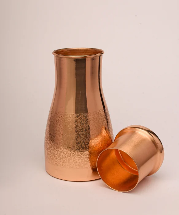 Carafa de cupru gravata pentru apa 950ml [3]