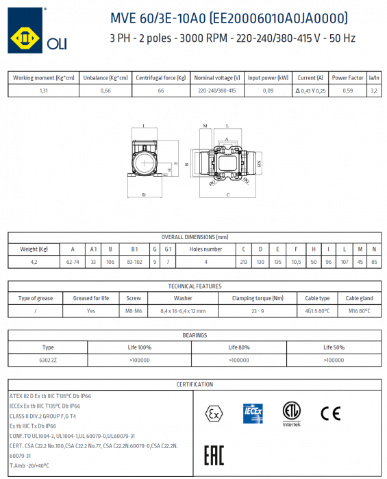 VIBRATOR ELECTRIC MVE 60/3 [2]