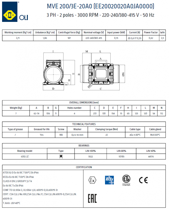 VIBRATOR ELECTRIC MVE 200/3 [2]