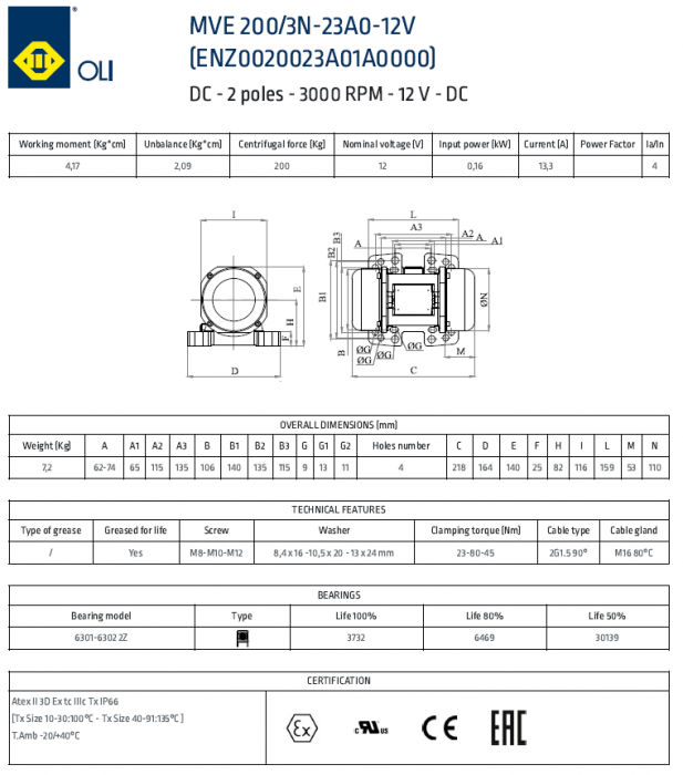 VIBRATOR ELECTRIC MVE 200/3 DC - 12V [2]