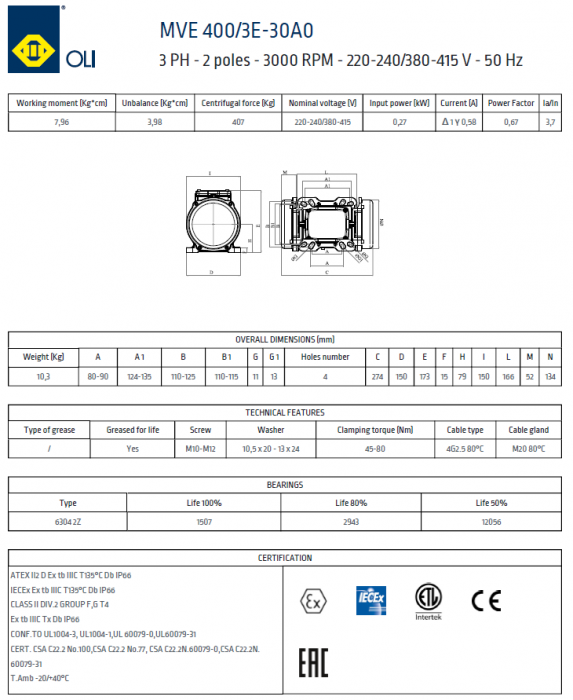 VIBRATOR ELECTRIC MVE 400/3 [2]
