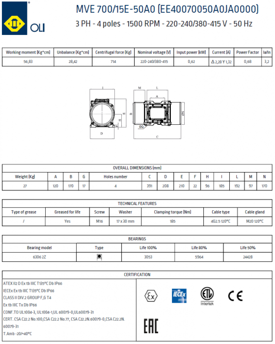 VIBRATOR ELECTRIC MVE 700/15 [2]