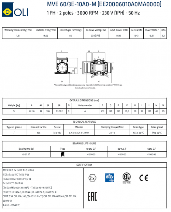 VIBRATOR ELECTRIC MVE 60/3M [2]