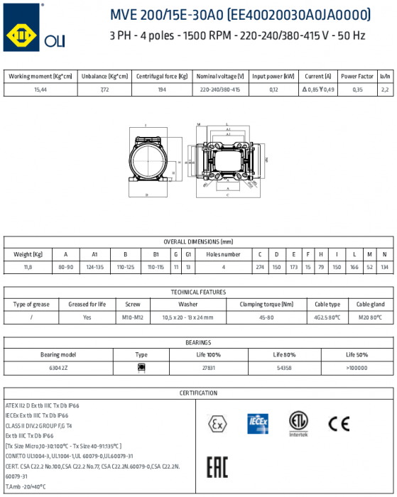 VIBRATOR ELECTRIC MVE 200/15 [2]