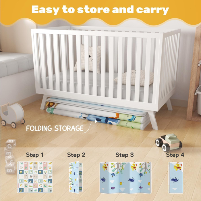 Covor de joaca termic pentru copii XXL, Vichema®, 200x180x1 cm, Material XPE de inalta densitate, 2 fete, Pliabil, Impermeabil, non-toxic, Ecologic, Antialunecare, Izolant, Interactiv si educativ, pen [8]