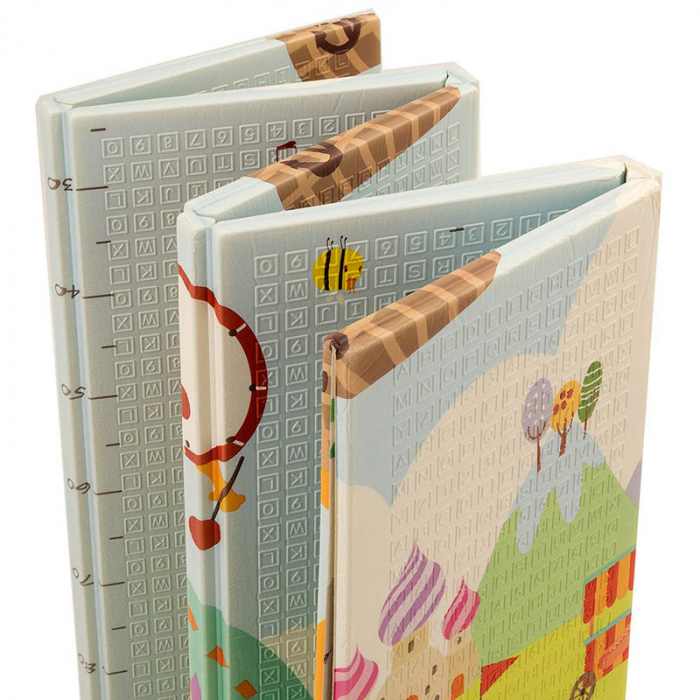 Covoras de joaca termic pentru bebelusi si copii XXL, 200x180x2cm, Spuma XPE, Animalute [6]