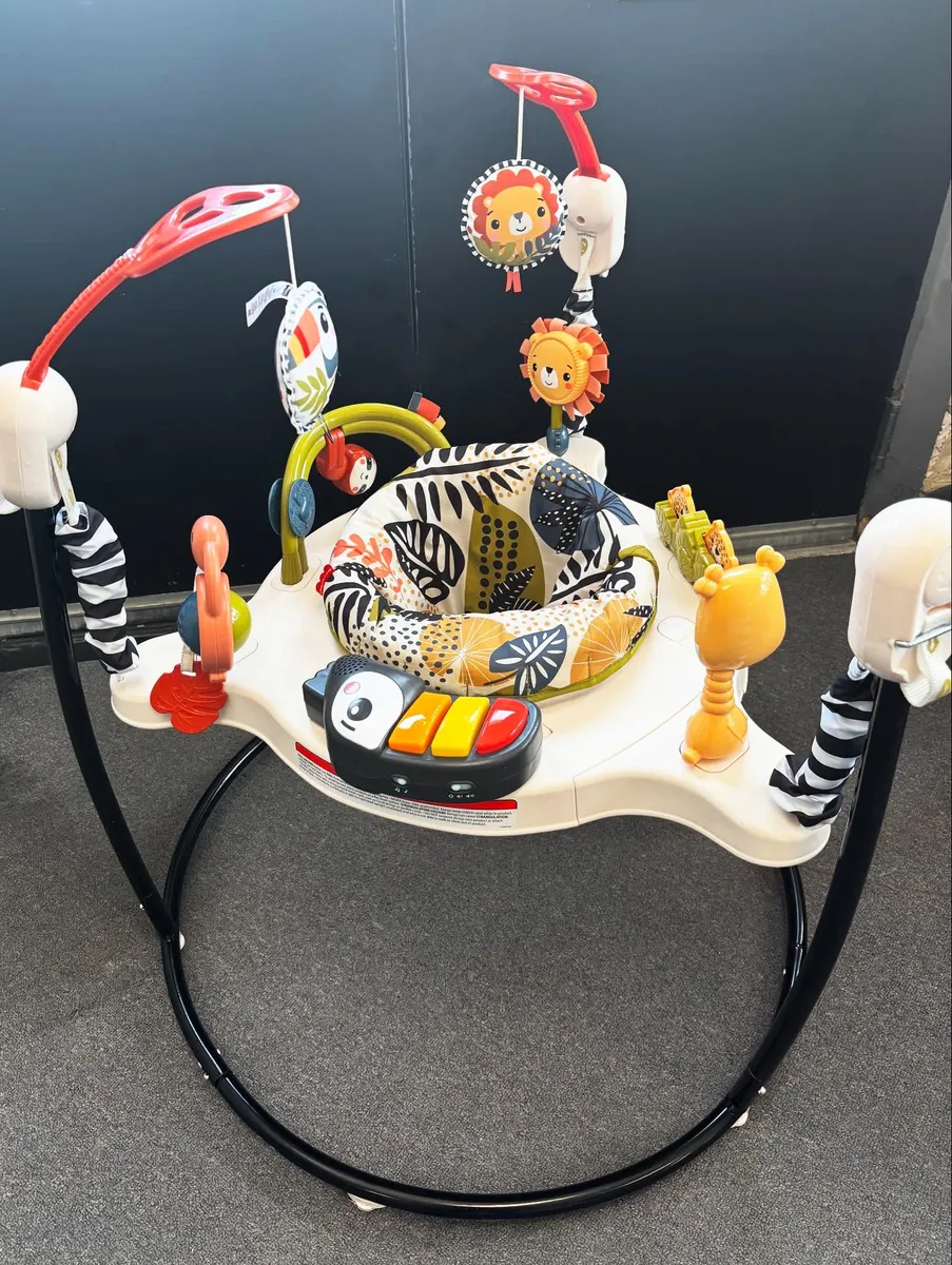 Saritor pentru copii VICHEMA Toys Rotatie 360, Inaltime reglabila, Jumper bebe, Negru, 77x78cm, pentru 6 luni+ [5]