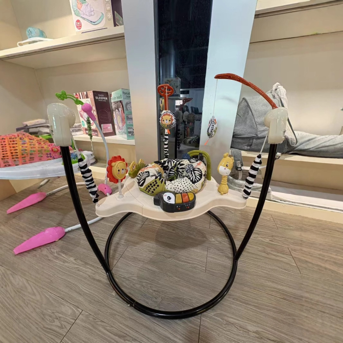 Saritor pentru copii VICHEMA Toys Rotatie 360, Inaltime reglabila, Jumper bebe, Negru, 77x78cm, pentru 6 luni+ [2]