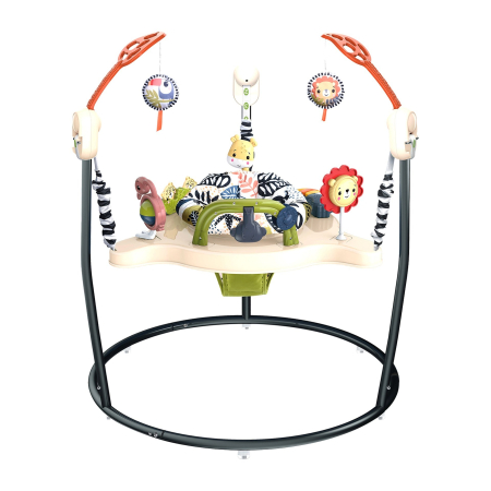 Jumper bebelusi - Saritor pentru copii VICHEMA Toys Rotatie 360, Inaltime reglabila, Jumper bebe, Negru, 77x78cm, pentru 6 luni+