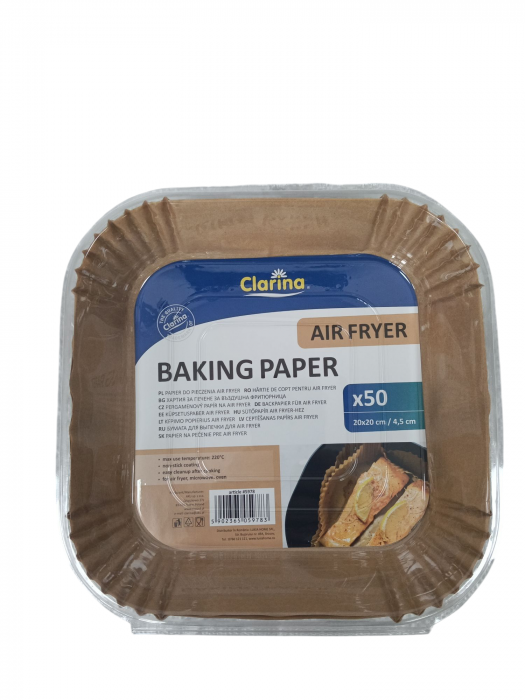 CLARINA HARTIE AIR FRYER 20x4.5CM 50buc(patr.) [1]