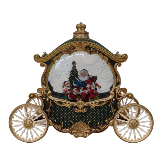 Figurina decorativa Caleasca lui Mos Craciun 18.5 [1]