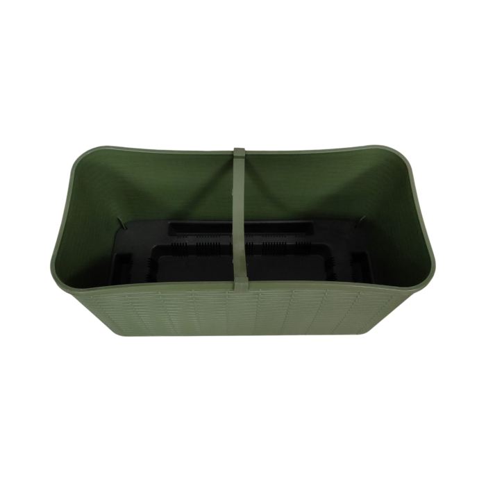 JARDINIERA 40CM RATAN VERDE CRI [2]