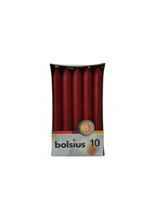 LUMANARI CILINDRICE BURGUND BOLSI(10buc/set)10-244 [1]