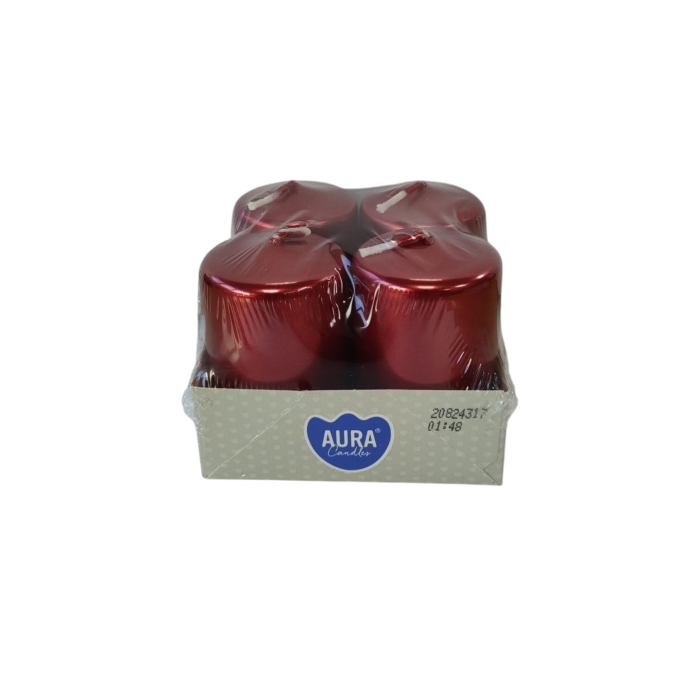 LUMANARI STALP ROSU METALIZAT 4 BUC 60-230 [1]