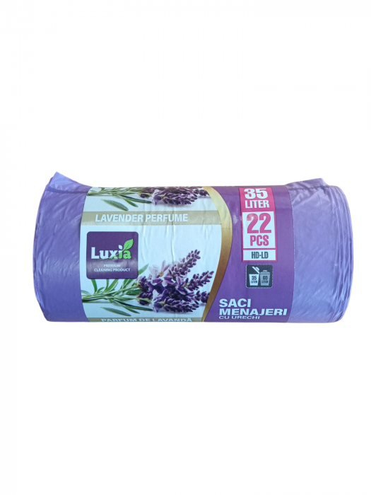LUXIA SACI MENAJ cu urechi(35L/22buc)lavanda [1]
