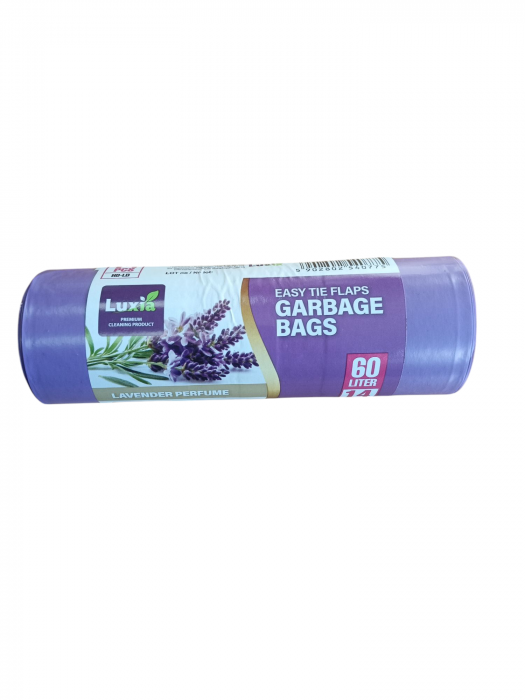 LUXIA SACI MENAJ cu urechi(60L/14buc)lavanda [1]
