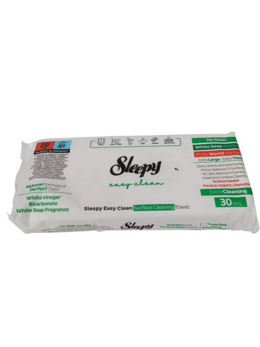 SLEEPY EASY CLEAN servetele multisupr.WHITE (30buc) [1]