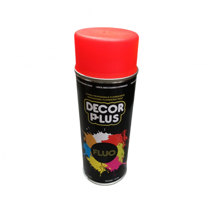 SPRAY DECOR-PLUS fluorescent 400ml rosu [1]