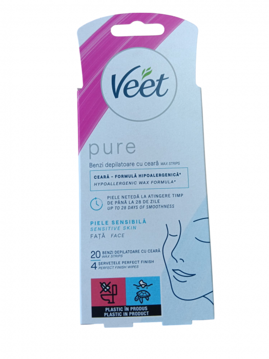 VEET BENZI DEPILATOARE FATA 20BUC PURE P.SENSIBILA [1]
