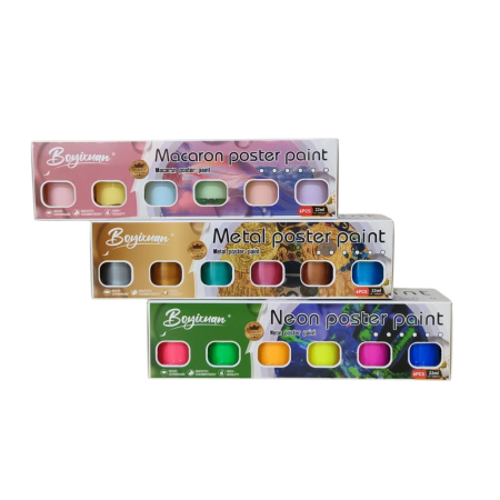 PAPETARIE - Acuarele tempera 6 culori 25M 19-9A (a,b,c)