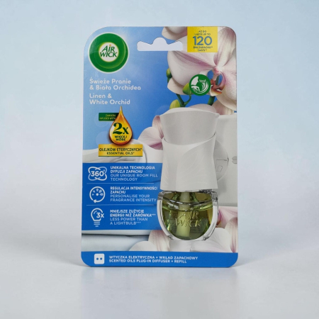 PRODUSE CURATENIE UNIVERSALE - AIR WICK ODORIZANT APARAT EL+REZ.19ML LINEN&WHITE ORCHID*6