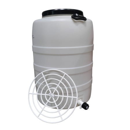 BIDOANE SI BUTOAIE - BIDON ALB 120L (cu maner+ presator+robinet) CRI